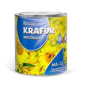  Эмаль МА-15 Жёлтая 0,9кг (KRAFOR)